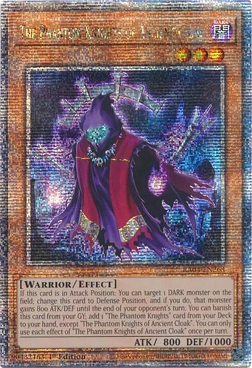 The Phantom Knights of Ancient Cloak [RA04-EN263] Quarter Century Secret Rare | Galactic Gamez