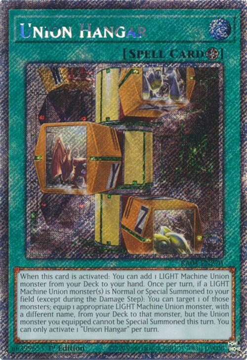 Union Hangar [RA04-EN270] Platinum Secret Rare | Galactic Gamez