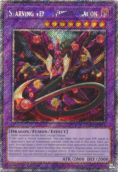 Starving Venom Fusion Dragon [RA04-EN272] Platinum Secret Rare | Galactic Gamez