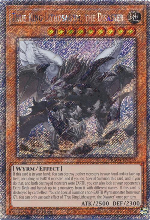 True King Lithosagym, the Disaster [RA04-EN275] Platinum Secret Rare | Galactic Gamez