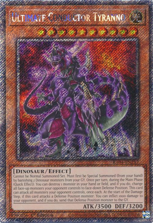 Ultimate Conductor Tyranno [RA04-EN287] Platinum Secret Rare | Galactic Gamez