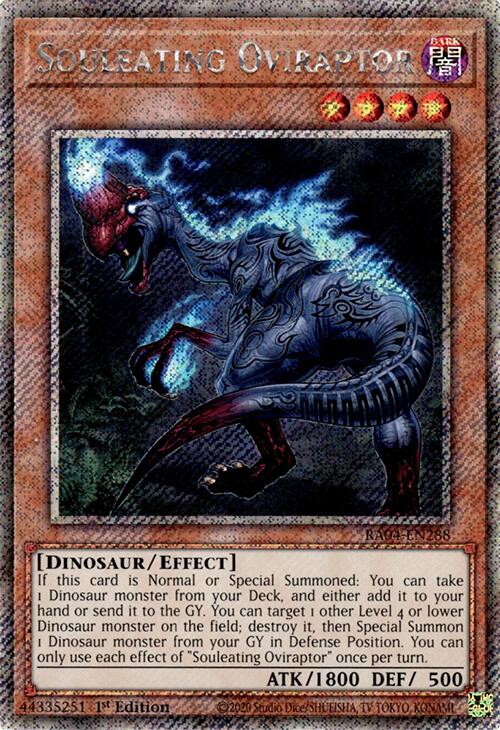 Souleating Oviraptor [RA04-EN288] Platinum Secret Rare | Galactic Gamez