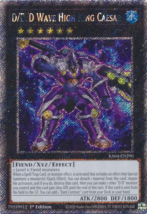 D/D/D Wave High King Caesar [RA04-EN290] Platinum Secret Rare | Galactic Gamez