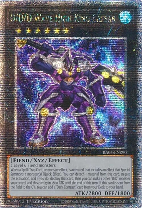 D/D/D Wave High King Caesar [RA04-EN290] Quarter Century Secret Rare | Galactic Gamez