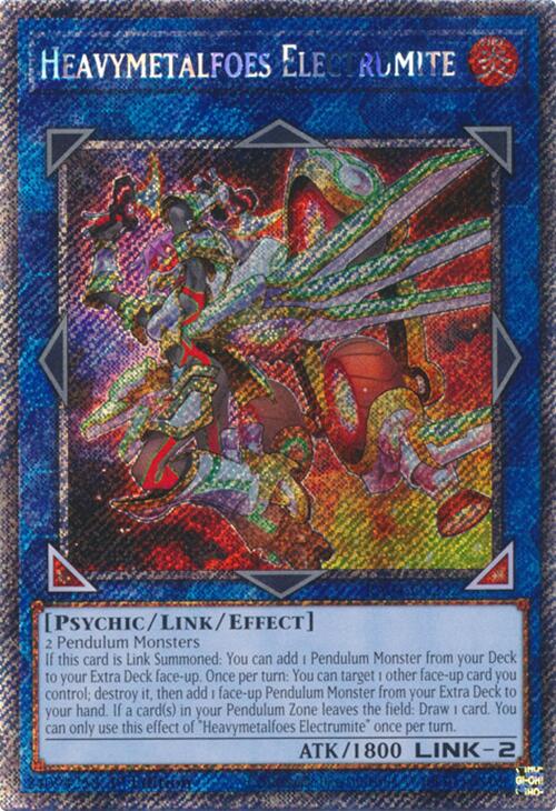 Heavymetalfoes Electrumite [RA04-EN292] Platinum Secret Rare | Galactic Gamez