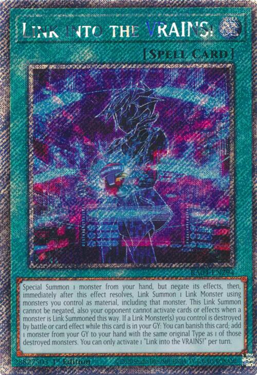 Link into the VRAINS! [RA04-EN294] Platinum Secret Rare | Galactic Gamez