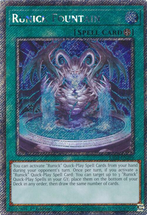 Runick Fountain [RA04-EN296] Platinum Secret Rare | Galactic Gamez