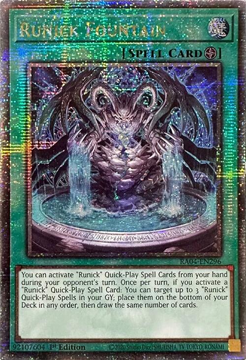 Runick Fountain [RA04-EN296] Quarter Century Secret Rare | Galactic Gamez