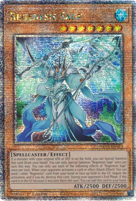 Regenesis Sage [ALIN-EN014] Quarter Century Secret Rare | Galactic Gamez