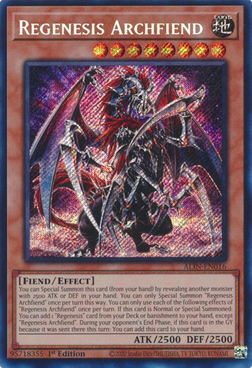 Regenesis Archfiend [ALIN-EN016] Secret Rare | Galactic Gamez