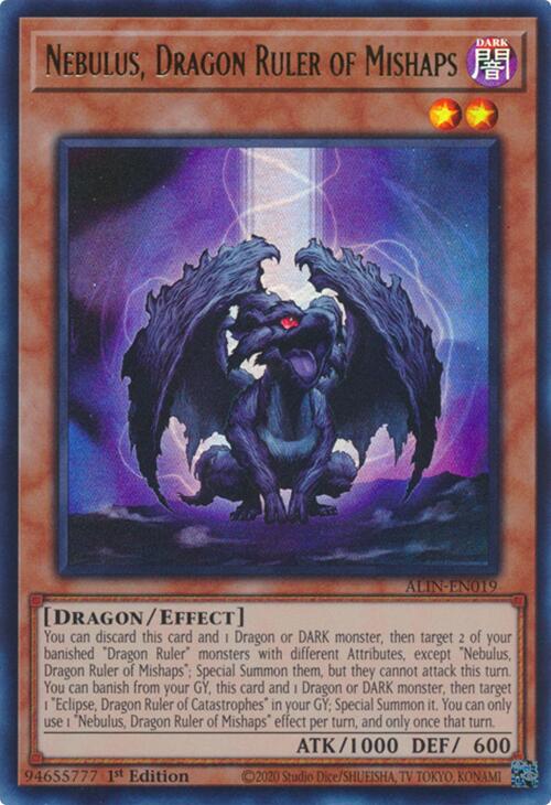 Nebulus, Dragon Ruler of Mishaps [ALIN-EN019] Ultra Rare | Galactic Gamez