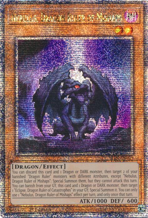 Nebulus, Dragon Ruler of Mishaps [ALIN-EN019] Quarter Century Secret Rare | Galactic Gamez