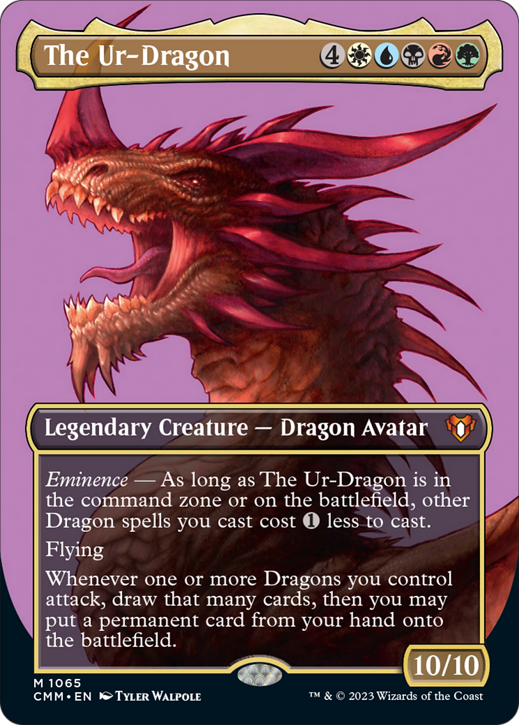 The Ur-Dragon (Borderless Textured Foil Frame Break) [Commander Masters] | Galactic Gamez