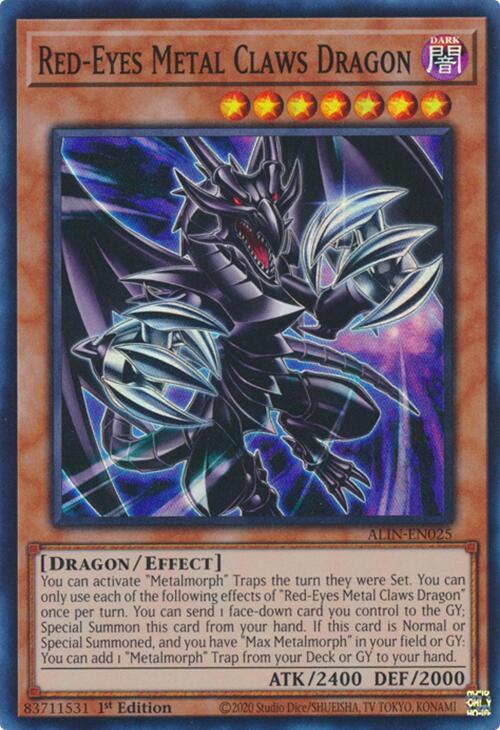Red-Eyes Metal Claws Dragon [ALIN-EN025] Super Rare | Galactic Gamez