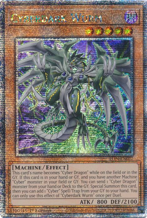 Cyberdark Wurm [ALIN-EN027] Quarter Century Secret Rare | Galactic Gamez