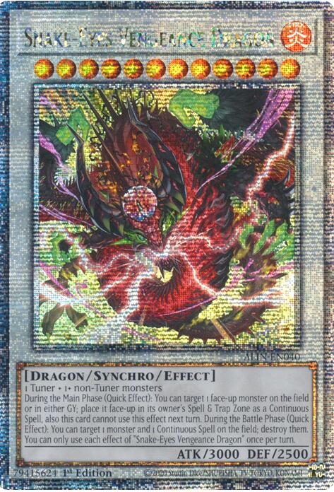 Snake-Eyes Vengeance Dragon [ALIN-EN040] Quarter Century Secret Rare | Galactic Gamez