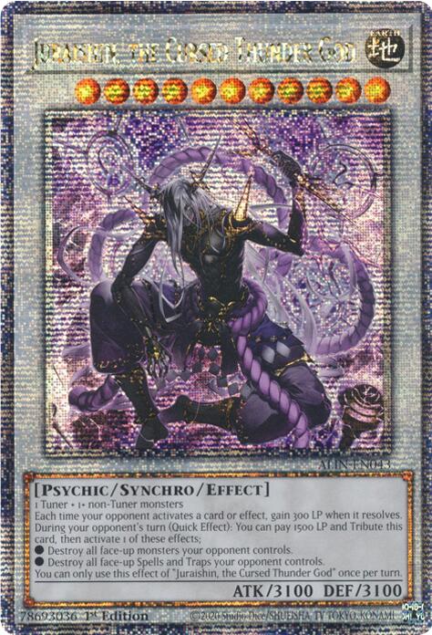 Juraishin, the Cursed Thunder God [ALIN-EN043] Quarter Century Secret Rare | Galactic Gamez