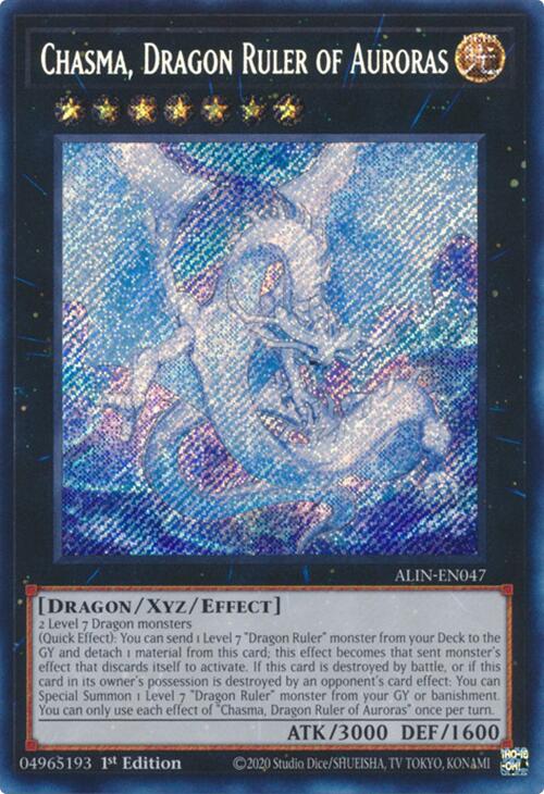 Chasma, Dragon Ruler of Auroras [ALIN-EN047] Secret Rare | Galactic Gamez