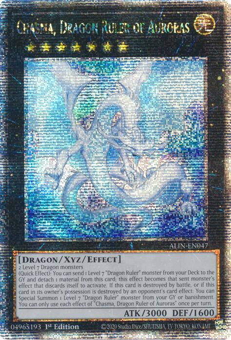 Chasma, Dragon Ruler of Auroras [ALIN-EN047] Quarter Century Secret Rare | Galactic Gamez