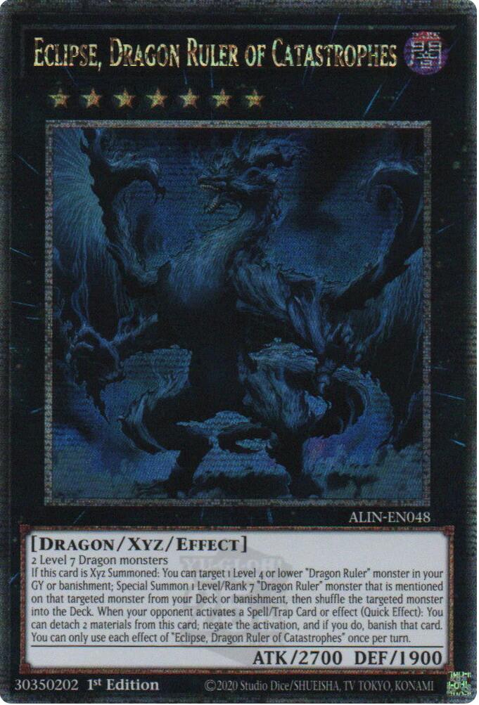 Eclipse, Dragon Ruler of Catastrophes [ALIN-EN048] Quarter Century Secret Rare | Galactic Gamez