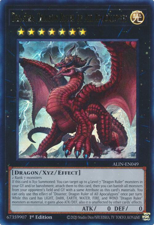 Disaster, Dragon Ruler of All Apocalypses [ALIN-EN049] Ultra Rare | Galactic Gamez