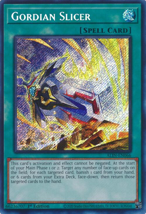 Gordian Slicer [ALIN-EN066] Secret Rare | Galactic Gamez