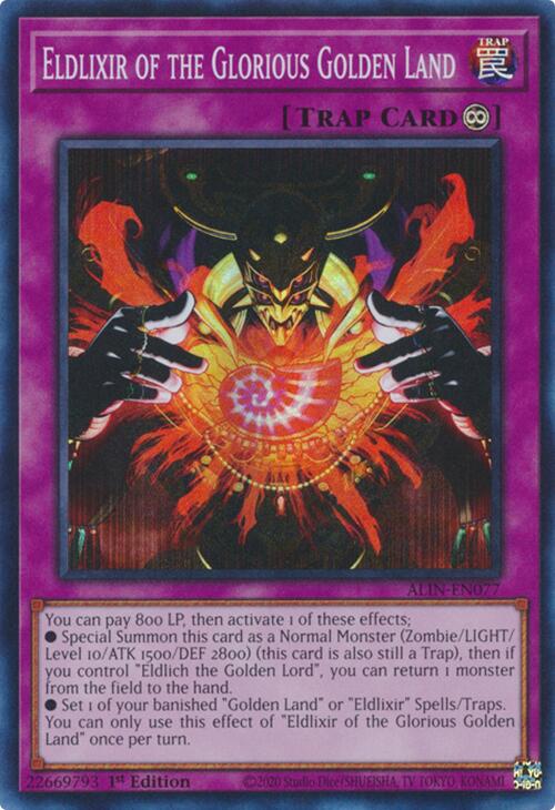 Eldlixir of the Glorious Golden Land [ALIN-EN077] Super Rare | Galactic Gamez