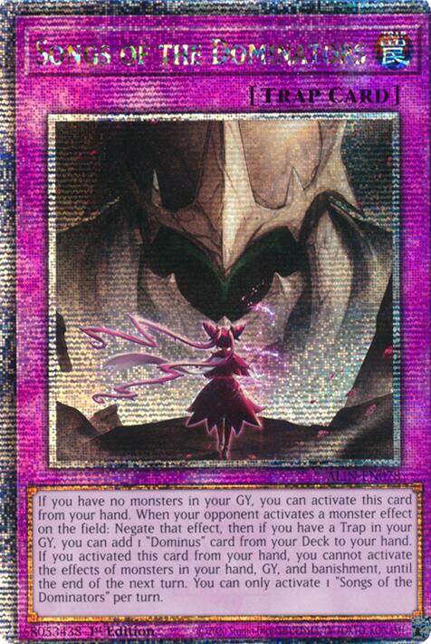 Songs of the Dominators [ALIN-EN078] Quarter Century Secret Rare | Galactic Gamez