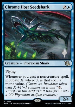 Chrome Host Seedshark (Promo Pack) [March of the Machine Promos] | Galactic Gamez