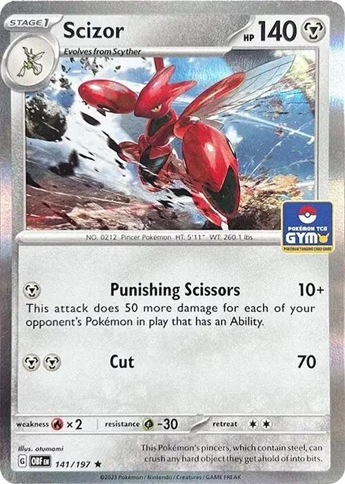 Scizor (141/197) (Pokemon Gym Promo) [Scarlet & Violet: Obsidian Flames] | Galactic Gamez