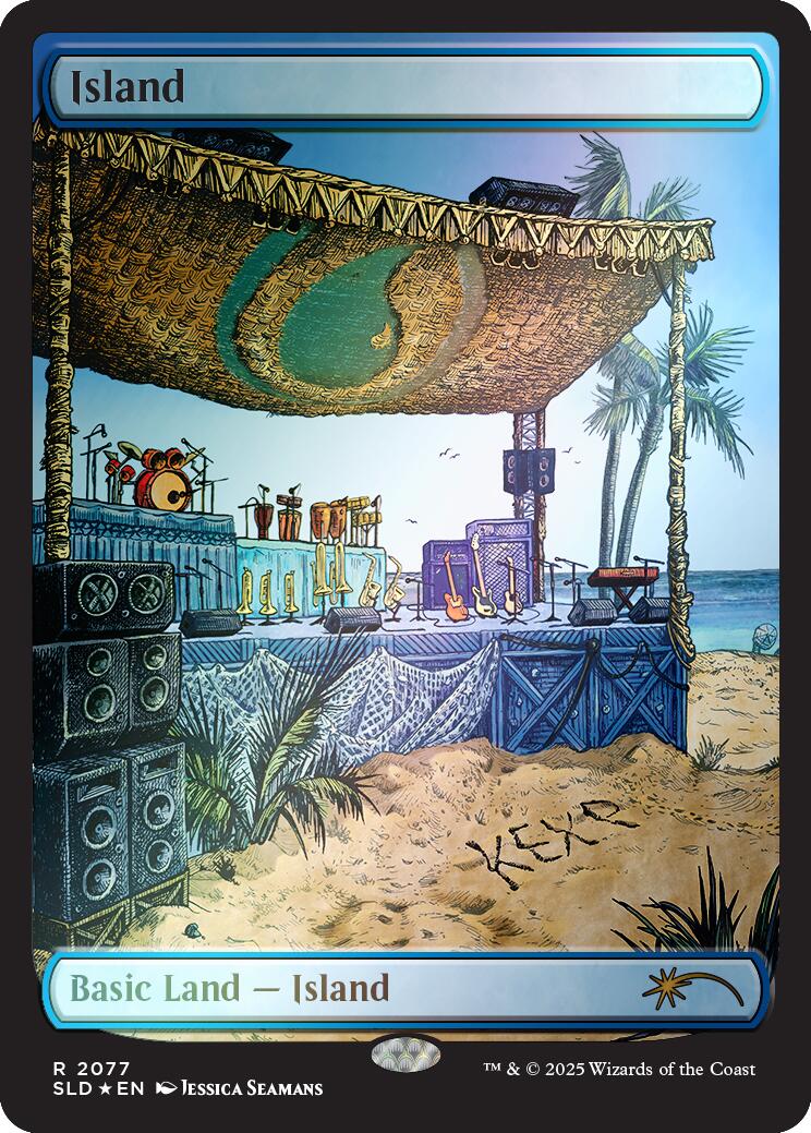 Island (2077) (Rainbow Foil) [Secret Lair Drop Series] | Galactic Gamez