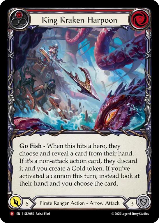King Kraken Harpoon (Rainbow Foil) [SEA085] (High Seas)  Rainbow Foil | Galactic Gamez