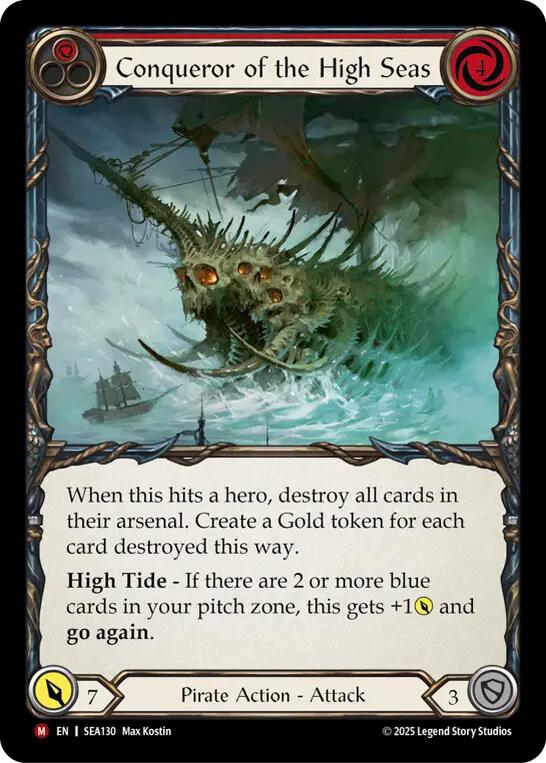 Conqueror of the High Seas (Rainbow Foil) [SEA130] (High Seas)  Rainbow Foil | Galactic Gamez