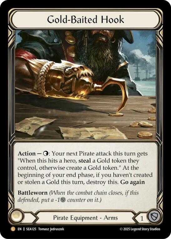 Gold-Baited Hook (Cold Foil) [SEA125] (High Seas)  Cold Foil | Galactic Gamez