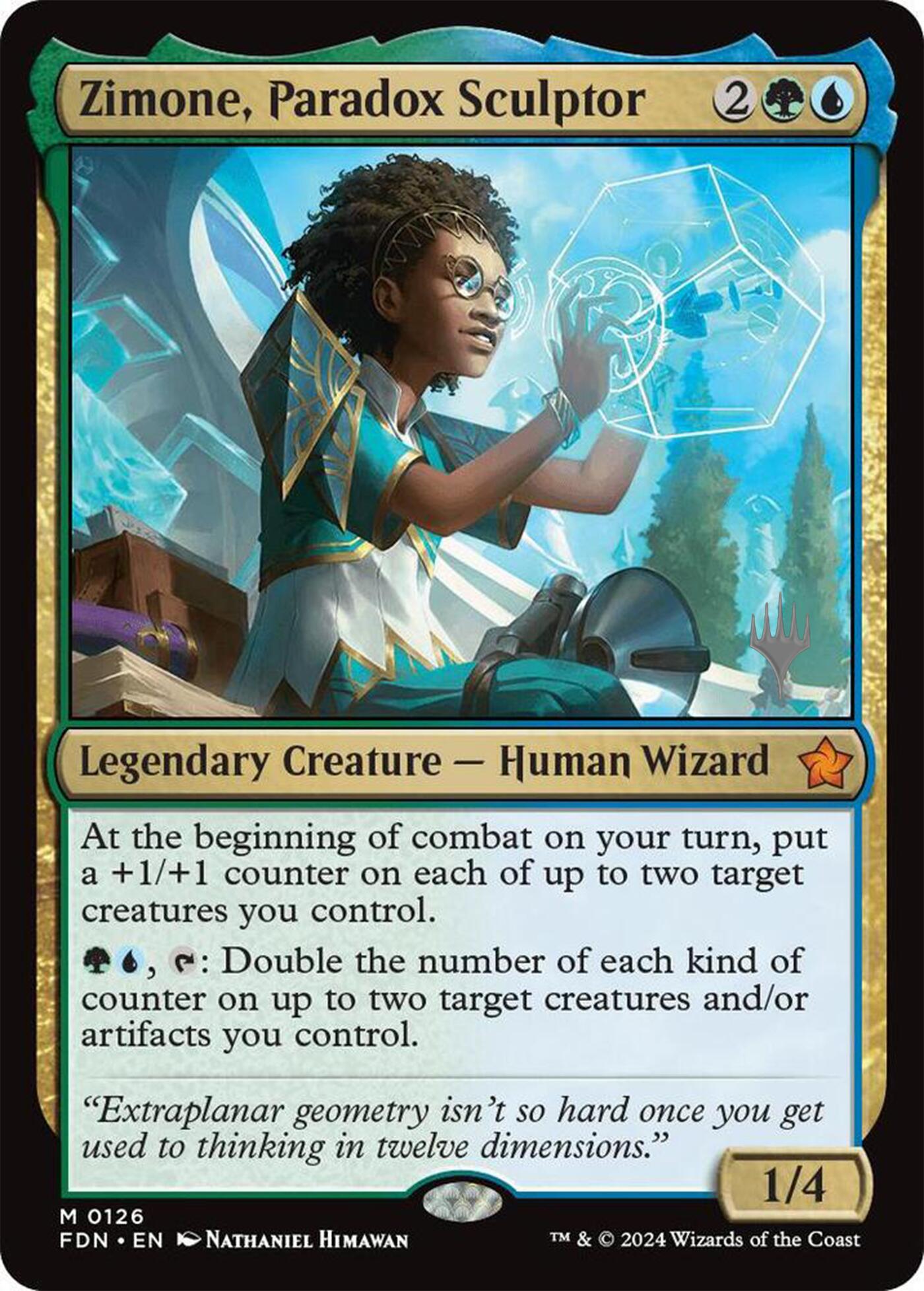 Zimone, Paradox Sculptor (Promo Pack) [Foundations Promos] | Galactic Gamez