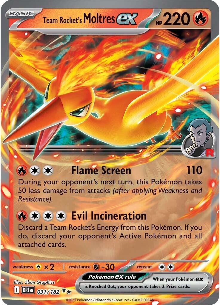 Team Rocket's Moltres ex (031/182) [Scarlet & Violet: Destined Rivals] | Galactic Gamez