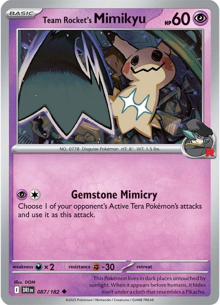 Team Rocket's Mimikyu (087/182) [Scarlet & Violet: Destined Rivals] | Galactic Gamez