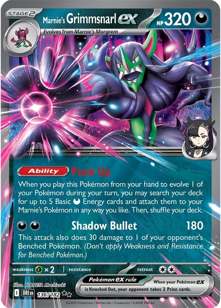 Marnie's Grimmsnarl ex (136/182) [Scarlet & Violet: Destined Rivals] | Galactic Gamez