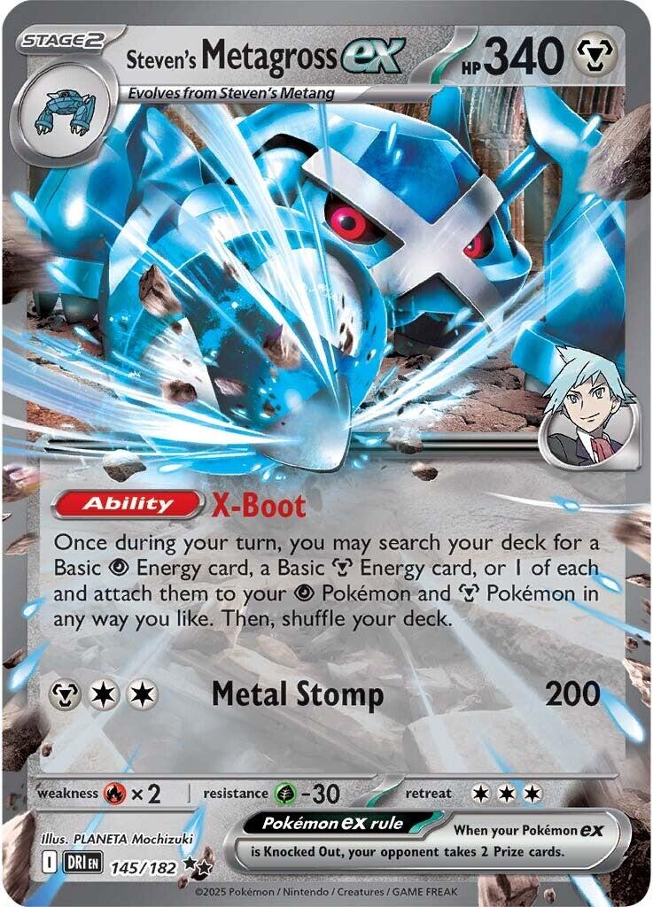 Steven's Metagross ex (145/182) [Scarlet & Violet: Destined Rivals] | Galactic Gamez