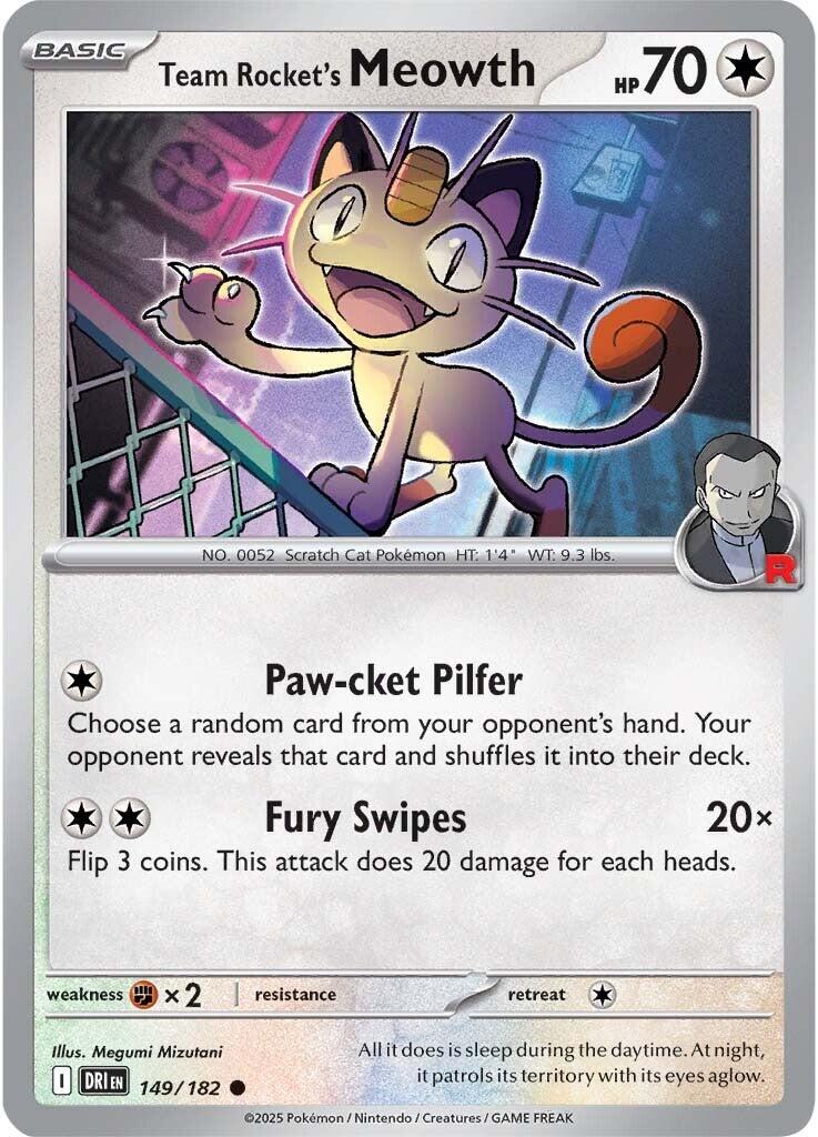Team Rocket's Meowth (149/182) [Scarlet & Violet: Destined Rivals] | Galactic Gamez