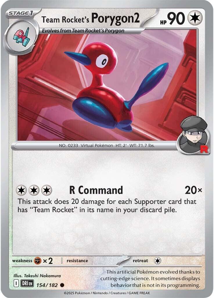 Team Rocket's Porygon2 (154/182) [Scarlet & Violet: Destined Rivals] | Galactic Gamez