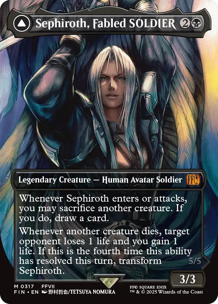 Sephiroth, Fabled SOLDIER // Sephiroth, One-Winged Angel (Borderless) (0317) [FINAL FANTASY] | Galactic Gamez