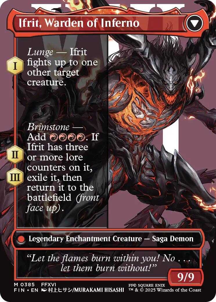 Clive, Ifrit's Dominant // Ifrit, Warden of Inferno (Borderless) (0385) [FINAL FANTASY] | Galactic Gamez