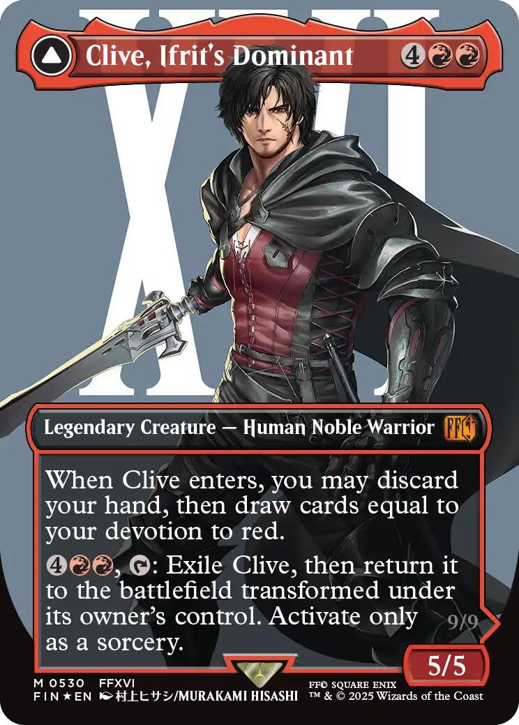 Clive, Ifrit's Dominant // Ifrit, Warden of Inferno (Borderless) (Surge Foil) [FINAL FANTASY] | Galactic Gamez