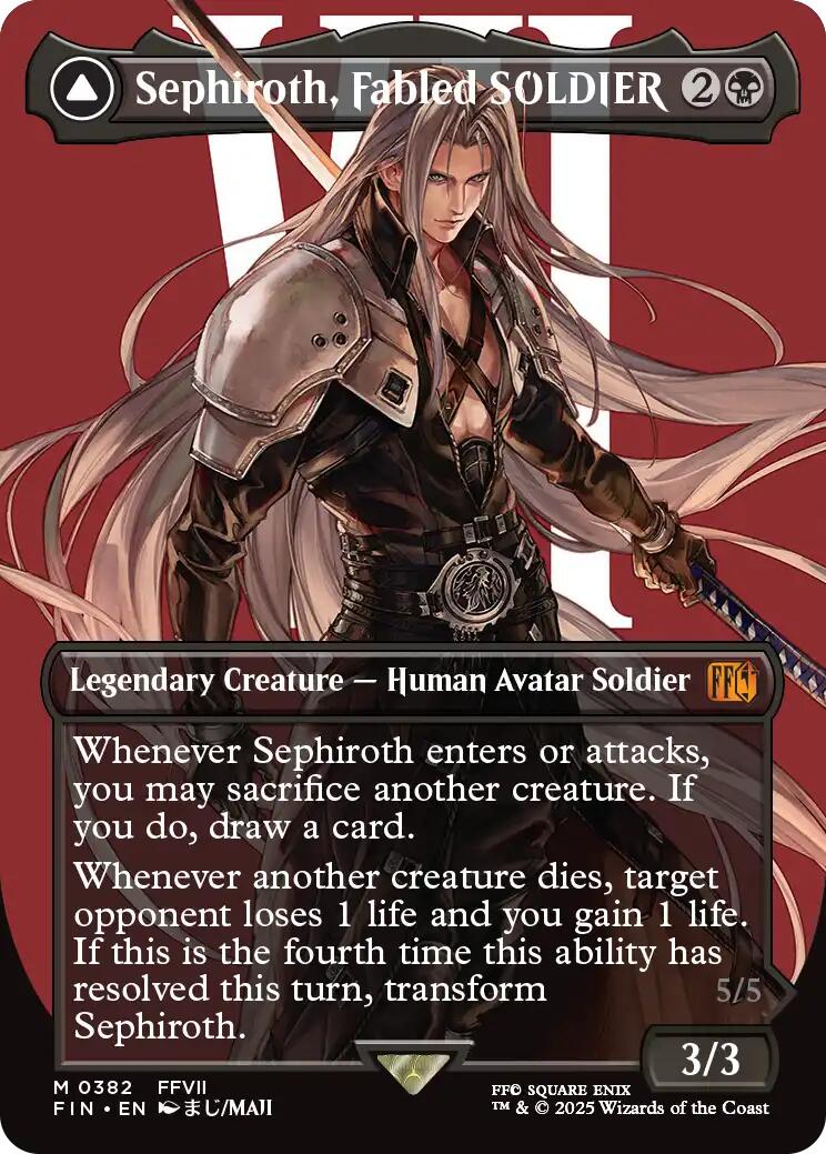 Sephiroth, Fabled SOLDIER // Sephiroth, One-Winged Angel (Borderless) (0382) [FINAL FANTASY] | Galactic Gamez