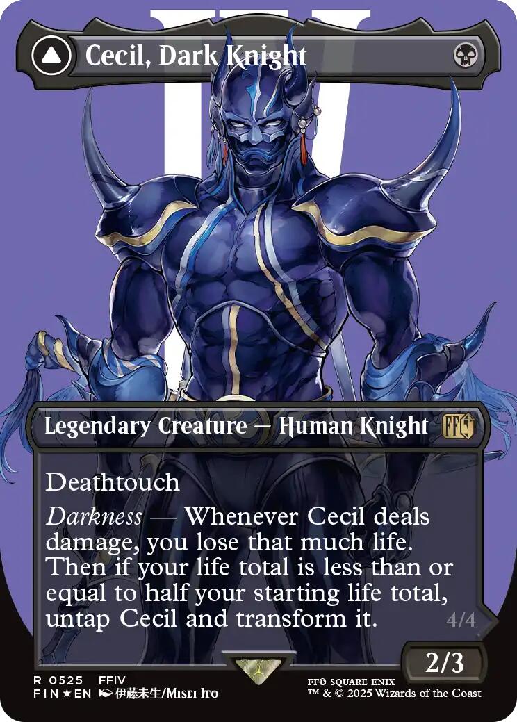 Cecil, Dark Knight // Cecil, Redeemed Paladin (Borderless) (Surge Foil) [FINAL FANTASY] | Galactic Gamez