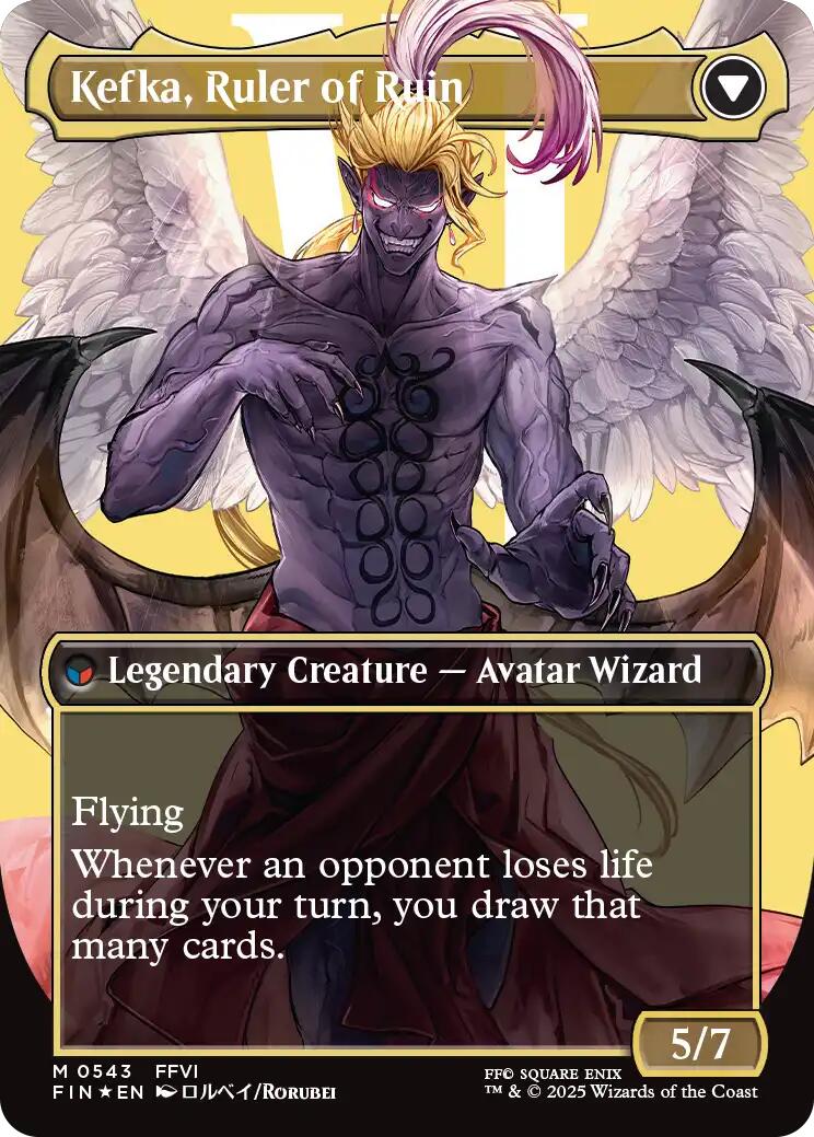 Kefka, Court Mage // Kefka, Ruler of Ruin (Borderless) (Surge Foil) [FINAL FANTASY] | Galactic Gamez