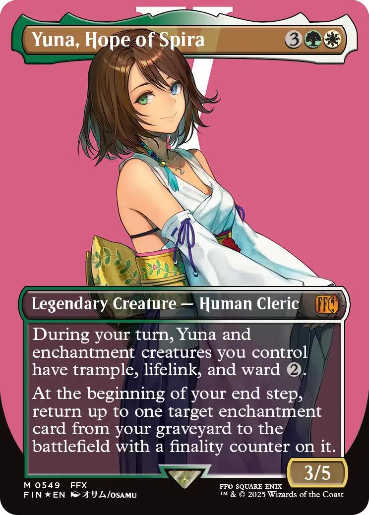 Yuna, Hope of Spira (Borderless) (Surge Foil) [FINAL FANTASY] | Galactic Gamez