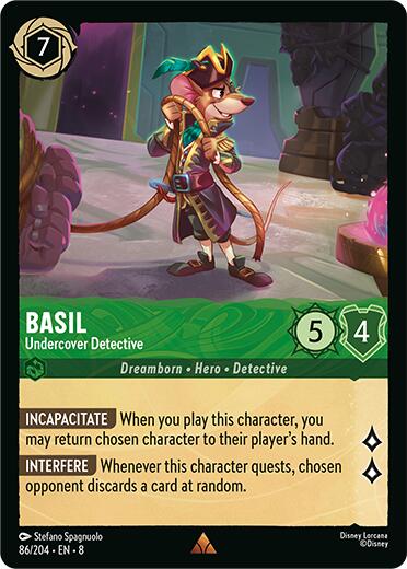 Basil - Undercover Detective (86/204) [Reign of Jafar] | Galactic Gamez