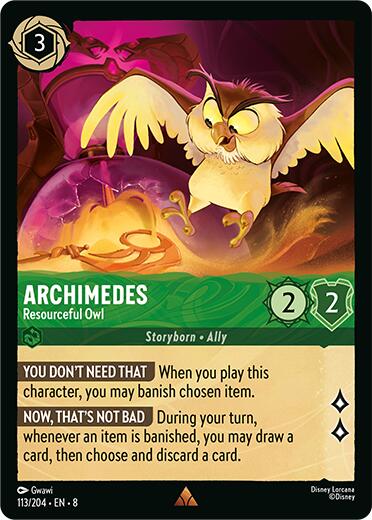 Archimedes - Resourceful Owl (113/204) [Reign of Jafar] | Galactic Gamez